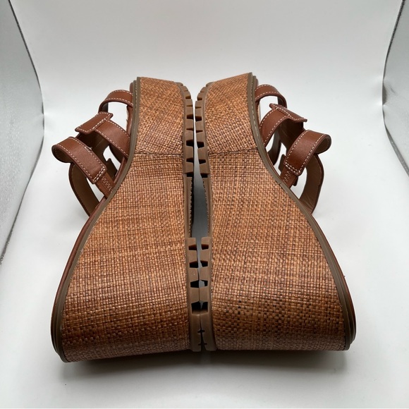 NWOB Sam Edelman Women's Laine Platform Wedge Sandal Color: Rich Cognac size 8.5 - Picture 9 of 11